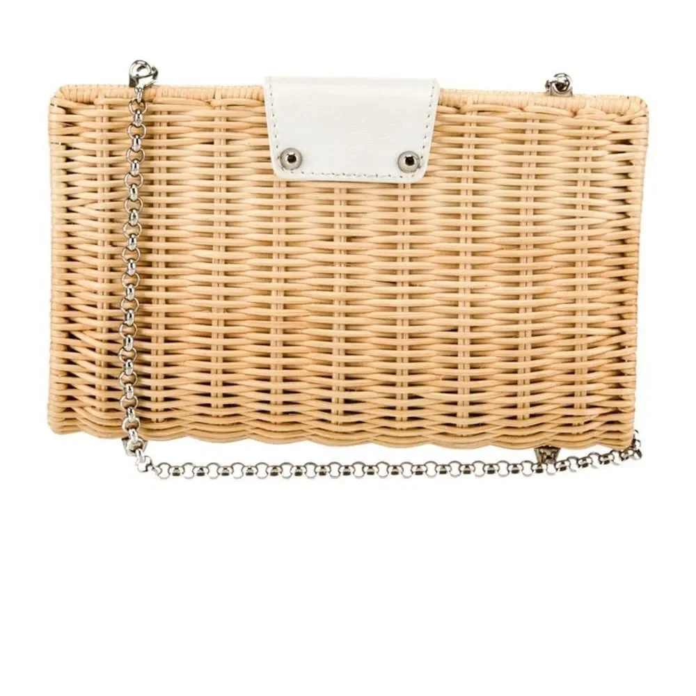 Tiffany & Co. Blaine Wicker Clutch - White